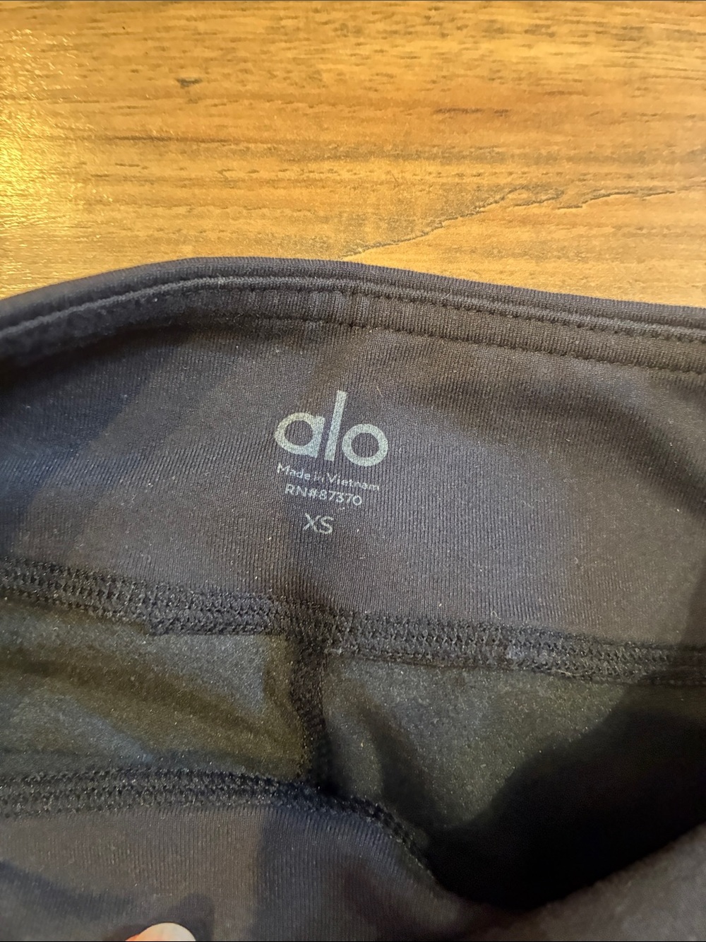 Alo Black Panel Biker Shorts - Picture 2 of 3